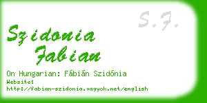 szidonia fabian business card
