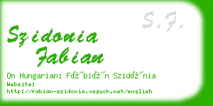 szidonia fabian business card